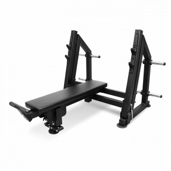 Скамья для жима лежа Bronze Gym PARTNER ML-901 с доводчиком, упором и подставкой для ног
